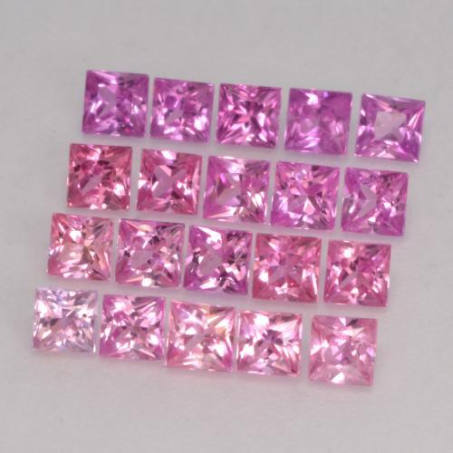 2.29 ctw Multicolor Sapphire Stones, Natural Sapphire in Princess-Cut Shape for Sale