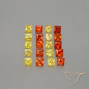Multicolor Zafiro Gema - 0.1ct Corte Princesa (ID: 347206)