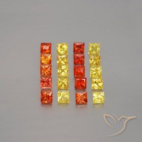Multicolor Zafiro Gema - 0.1ct Corte Princesa (ID: 347208)