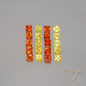 Multicolor Sapphire Gem - 0.1ct Princess-Cut (ID: 347209)