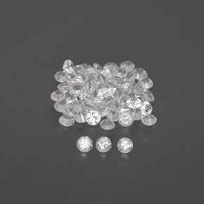 1.11 ct White Sapphire Gemstone, Sapphire Gem in Diamond-Cut Shape for Sale.