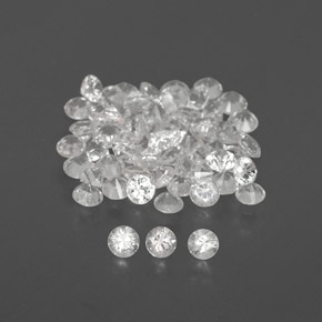 1.11 ct White Sapphire Stone, Natural Sapphire in Diamond-Cut Shape for Sale