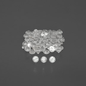 1.02 ct White Sapphire Gemstone, Sapphire Gem in Diamond-Cut Shape for Sale.