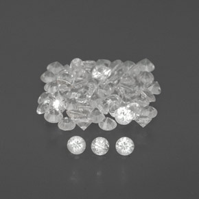 1.02 ct White Sapphire Stone, Natural Sapphire in Diamond-Cut Shape for Sale