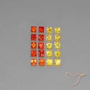 Multicolor Sapphire Gem - 0.1ct Princess-Cut (ID: 347223)