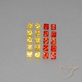 Multicolor Sapphire Gem - 0.1ct Princess-Cut (ID: 347224)