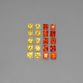 Multicolor Sapphire Gem - 0.1ct Princess-Cut (ID: 347228)