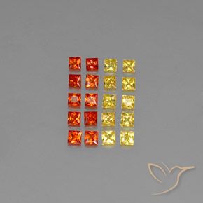 Multicolor Sapphire Gem - 0.1ct Princess-Cut (ID: 347231)