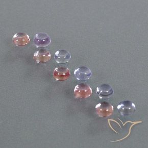 Multicolor Sapphire Gem - 0.3ct Round Cabochon (ID: 347265)