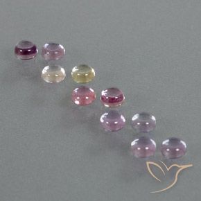 Multicolor Sapphire Gem - 0.2ct Round Cabochon (ID: 347266)