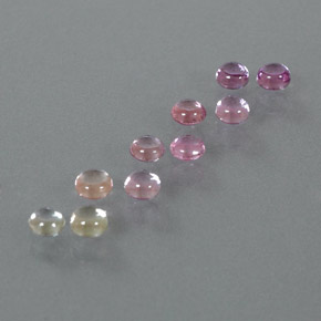 1.98 ctw Multicolor Sapphire Stones, Natural Sapphire in Round Cabochon Shape for Sale