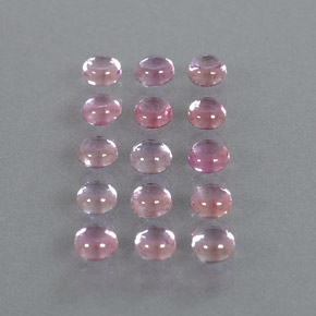 2.85 ctw Pink Sapphire Stones, Natural Sapphire in Round Cabochon Shape for Sale