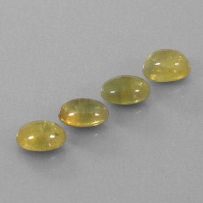 4.90 ctw Green Sapphire Stones, Natural Sapphire in Oval Cabochon Shape for Sale