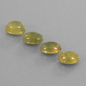 Sapphire Gemstones in 7 x 5 mm (calibrated) Size for Sale, Sapphire Stones in Medium Green Color