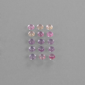 Multicolor Sapphire Gem - 0.2ct Round Cabochon (ID: 347388)