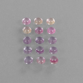2.73 ctw Multicolor Sapphire Stones, Natural Sapphire in Round Cabochon Shape for Sale