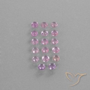 Rosado muy claro Zafiro Gema - 0.2ct Cabujón Redondo (ID: 347392)