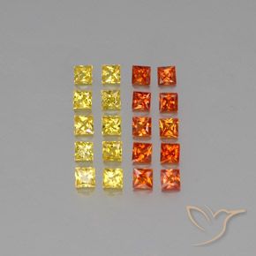 Mehrfarbig Saphir Edelstein - 0.1ct Prinzess-Schliff (ID: 347400)