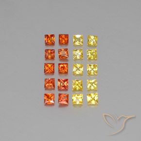 Multicolor Zafiro Gema - 0.1ct Corte Princesa (ID: 347405)