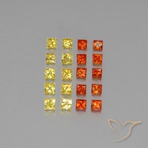 Multicolor Zafiro Gema - 0.1ct Corte Princesa (ID: 347406)