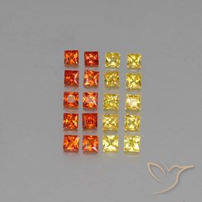 Multicolor Sapphire Gem - 0.1ct Princess-Cut (ID: 347407)
