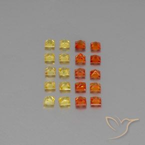 Sapphire Gemstones in 2.7 x 2.7 mm Size for Sale, Sapphire Stones in Multicolor Color