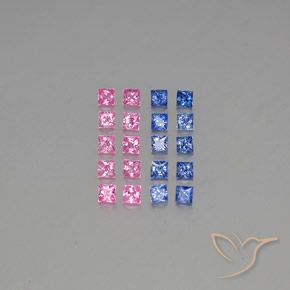 Multicolor Sapphire Gem - 0.1ct Princess-Cut (ID: 347419)