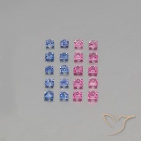 Sapphire Gemstones in 2.4 x 2.4 mm Size for Sale, Sapphire Stones in Multicolor Color