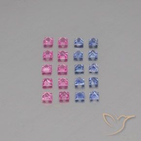 Sapphire Gemstones in 2.6 x 2.6 mm Size for Sale, Sapphire Stones in Multicolor Color