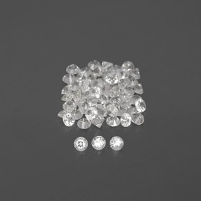 1.18 ct White Sapphire Gemstone, Sapphire Gem in Diamond-Cut Shape for Sale.