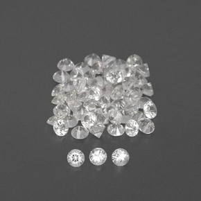 1.18 ct White Sapphire Stone, Natural Sapphire in Diamond-Cut Shape for Sale