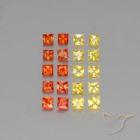 Multicolor Sapphire Gem - 0.1ct Princess-Cut (ID: 347503)