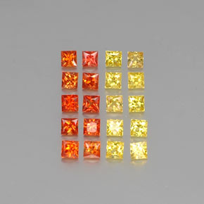 Multicolor Sapphire Gem - 0.1ct Princess-Cut (ID: 347504)