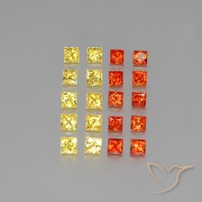 Multicolor Sapphire Gem - 0.1ct Princess-Cut (ID: 347509)