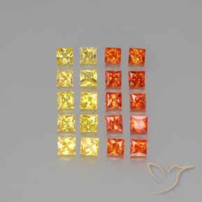 Multicolor Sapphire Gem - 0.1ct Princess-Cut (ID: 347510)