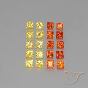 Multicolor Sapphire Gem - 0.1ct Princess-Cut (ID: 347512)