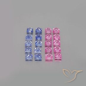 Sapphire Gemstones in 2.9 x 2.9 mm Size for Sale, Sapphire Stones in Multicolor Color
