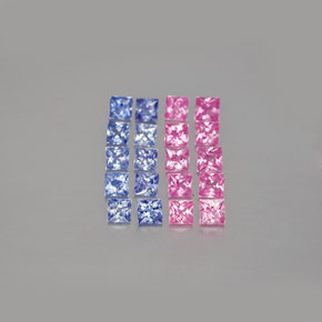 0.1ct Princess-Cut Multicolor Sapphire for sale thumb image of 0.1ct Princess-Cut Multicolor Sapphire (ID: 347804)