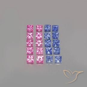 Многоцветный Сапфир Камень - 0.1ct Огранка Принцесса (ID: 347805)