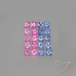 Multicolor Zafiro Gema - 0.1ct Corte Princesa (ID: 347806)