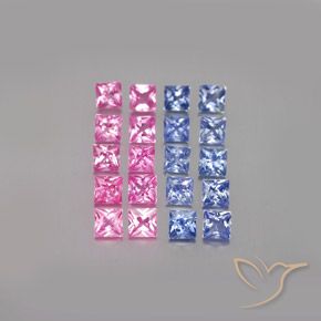 Multicolor Zafiro Gema - 0.1ct Corte Princesa (ID: 347807)