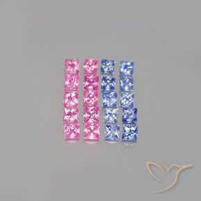 Multicolor Zafiro Gema - 0.1ct Corte Princesa (ID: 347809)
