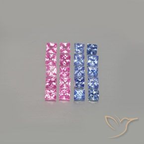 Multicolor Zafiro Gema - 0.2ct Corte Princesa (ID: 347810)