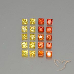 Multicolor Sapphire Gem - 0.1ct Princess-Cut (ID: 347813)