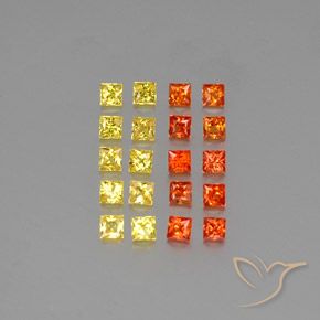 Многоцветный Сапфир Камень - 0.1ct Огранка Принцесса (ID: 347820)