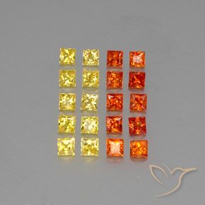 Multicolor Sapphire Gem - 0.1ct Princess-Cut (ID: 347821)