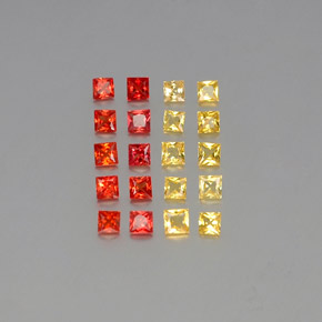 1.53 ct Multicolor Sapphire Gemstone, Sapphire Gem in Princess-Cut Shape for Sale.