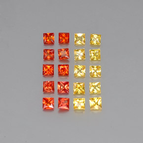 1.72 ct Multicolor Sapphire Gemstone, Sapphire Gem in Princess-Cut Shape for Sale.