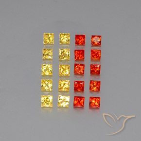 Multicolor Sapphire Gem - 0.1ct Princess-Cut (ID: 347831)