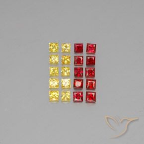 Mehrfarbig Saphir Edelstein - 0.1ct Prinzess-Schliff (ID: 347837)